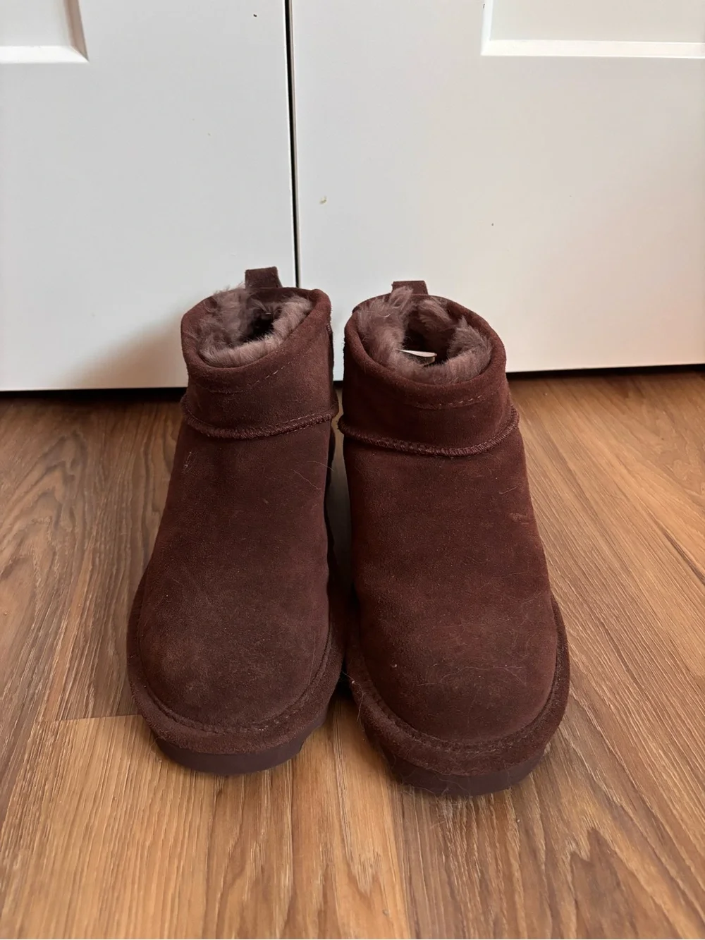 BearPaw Brown Suede Ankle Booties